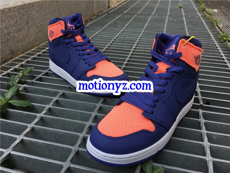 Authentic Air Jordan 1 High Retro GS Orange Blue